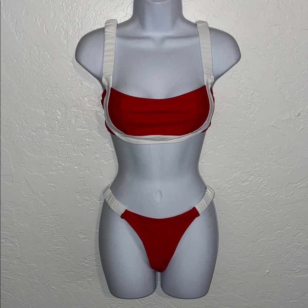 Red & White Two-Piece Bikini Set - Picture 3 of 4